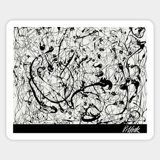 jackson pollock, with cat splotches Sticker